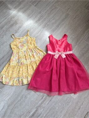Art Class & H&M Girls Dress Bundle Size 6/7 Floral Sundress Pink Party Dress